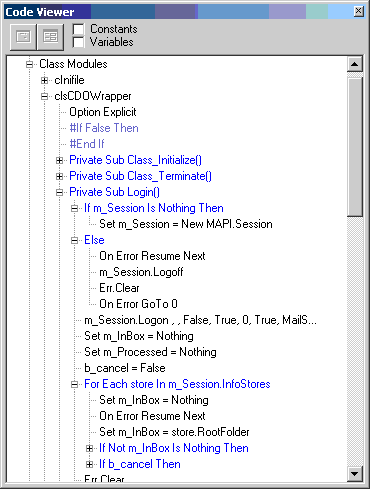 VB 6.0 Code Viewer and Validator Screenshot